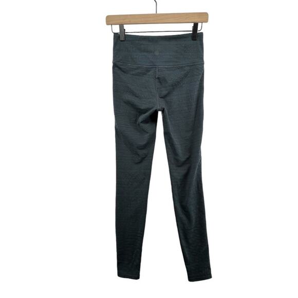 Athleta Leggings Size Small Interior Pocket Dark Green Polyester Nylon Spandex - Picture 3 of 4